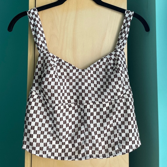 Abercrombie Checkered Cropped Top - Picture 1 of 4